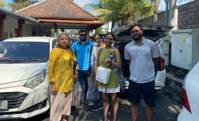 Bali Transport From Airport with smiling guests arriving safely